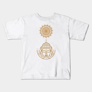 Buddha - Spiritual Symbolism - Mandala Kids T-Shirt